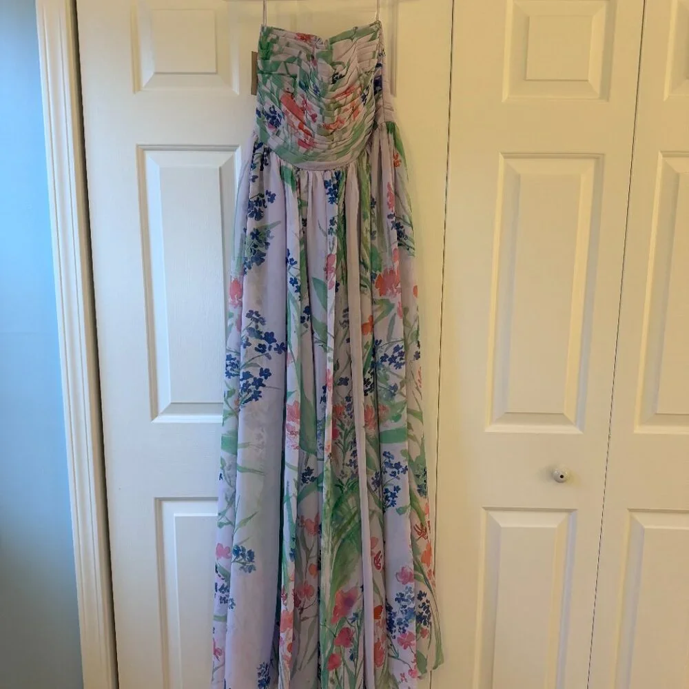 Sau Lee Camilla formal dress in lavender floral - Picture 5 of 8